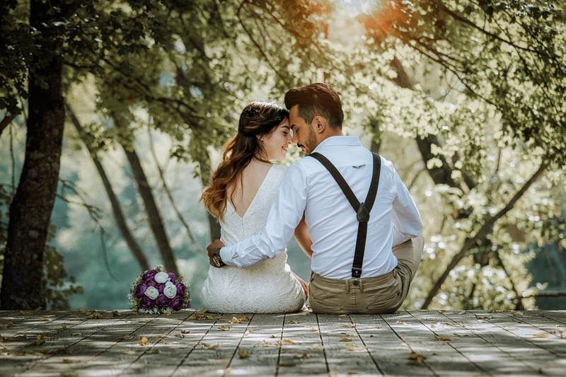 Bridal Couple in Forest